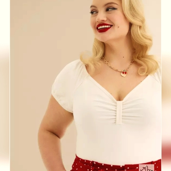 Torrid Retro Chic Whister White/ cream ivory Top 2x NWT - Picture 10 of 13